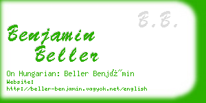 benjamin beller business card